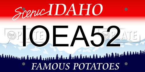IOEA52 Idaho License Plate