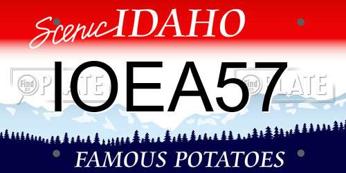 IOEA57 Idaho License Plate