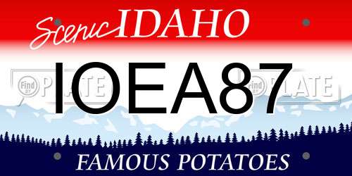 IOEA87 Idaho License Plate