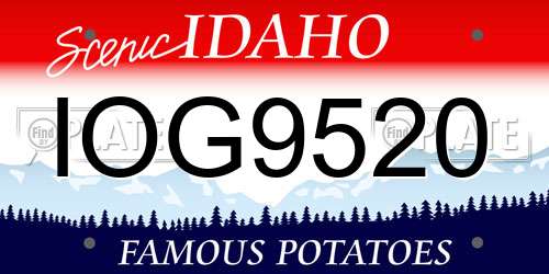 IOG9520 Idaho License Plate