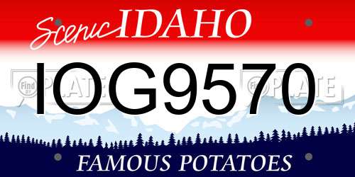 IOG9570 Idaho License Plate