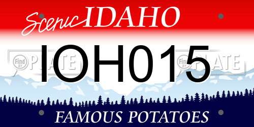 IOH015 Idaho License Plate