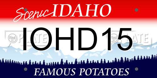 IOHD15 Idaho License Plate