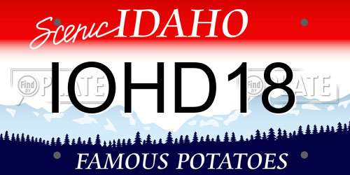 IOHD18 Idaho License Plate