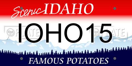 IOHO15 Idaho License Plate