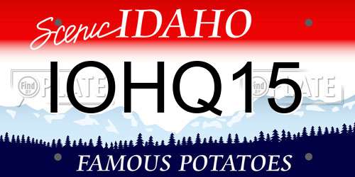 IOHQ15 Idaho License Plate