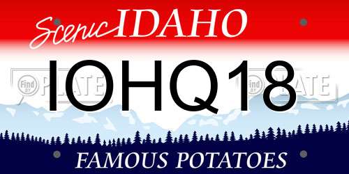 IOHQ18 Idaho License Plate