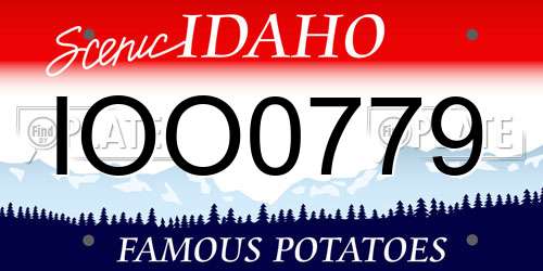 IOO0779 Idaho License Plate
