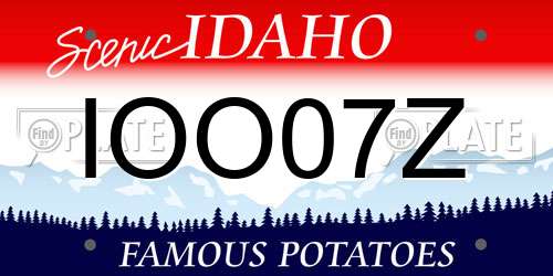 IOO07Z Idaho License Plate