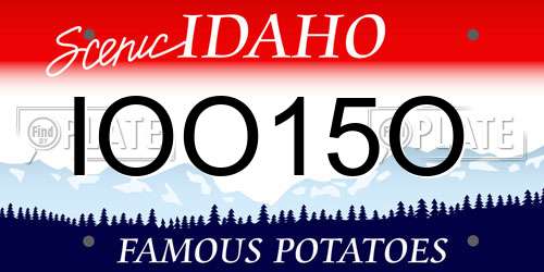 IOO15O Idaho License Plate