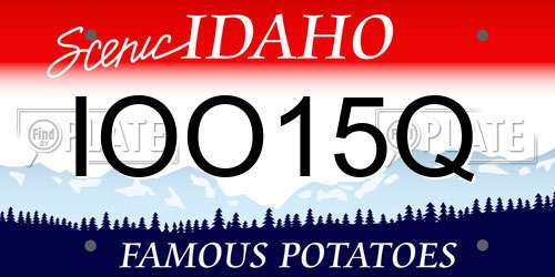 IOO15Q Idaho License Plate