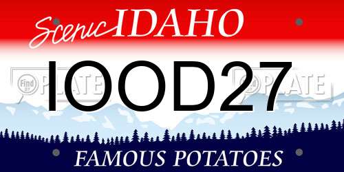 IOOD27 Idaho License Plate