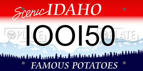 IOOI50 Idaho License Plate
