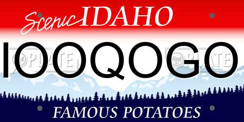 IOOQOGO Idaho License Plate