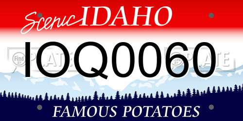IOQ0060 Idaho License Plate