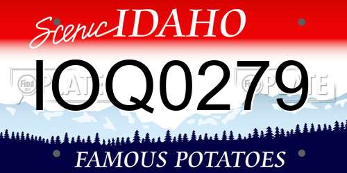 IOQ0279 Idaho License Plate