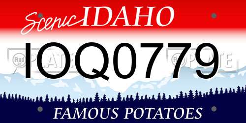 IOQ0779 Idaho License Plate