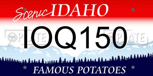 IOQ150 Idaho License Plate