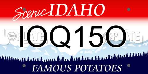 IOQ15O Idaho License Plate