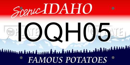 IOQH05 Idaho License Plate