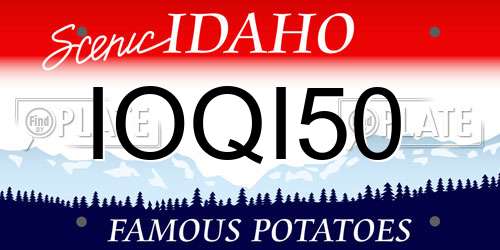 IOQI50 Idaho License Plate