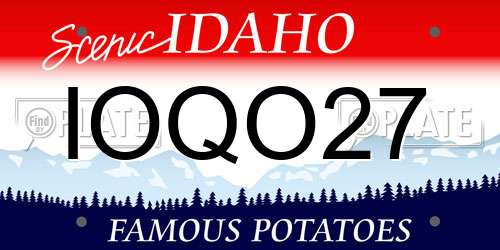 IOQO27 Idaho License Plate