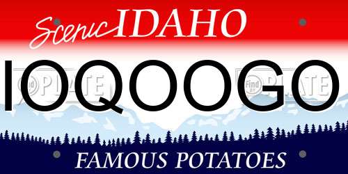 IOQOOGO Idaho License Plate