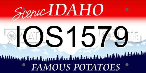 IOS1579 Idaho License Plate