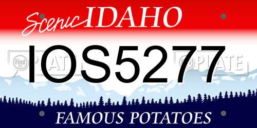 IOS5277 Idaho License Plate