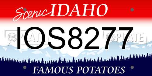 IOS8277 Idaho License Plate