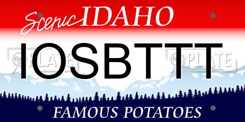 IOSBTTT Idaho License Plate