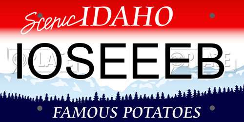 IOSEEEB Idaho License Plate