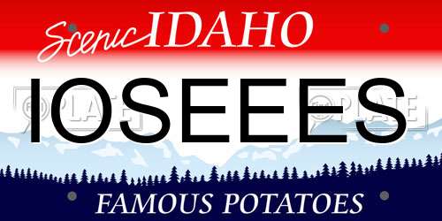 IOSEEES Idaho License Plate