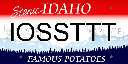 IOSSTTT Idaho License Plate