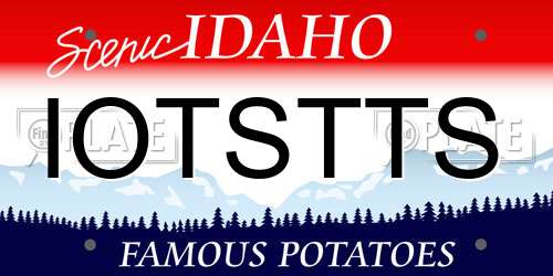 IOTSTTS Idaho License Plate