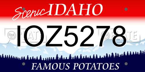 IOZ5278 Idaho License Plate