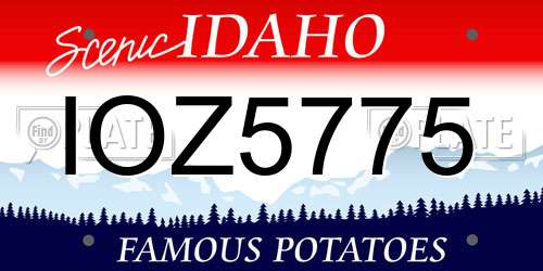 IOZ5775 Idaho License Plate