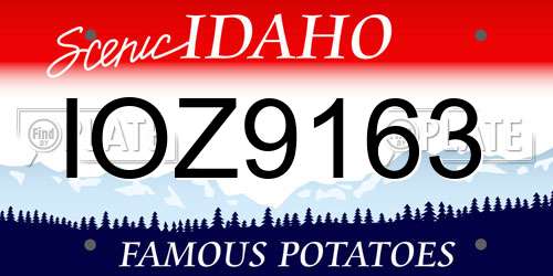 IOZ9163 Idaho License Plate