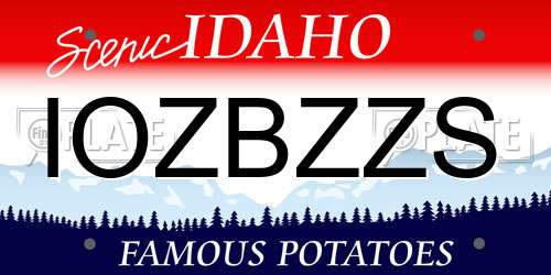 IOZBZZS Idaho License Plate