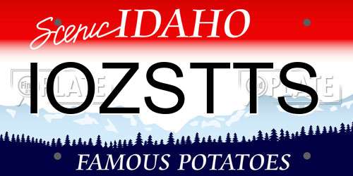 IOZSTTS Idaho License Plate