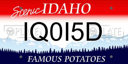 IQ0I5D Idaho License Plate