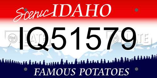 IQ51579 Idaho License Plate