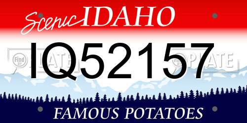 IQ52157 Idaho License Plate