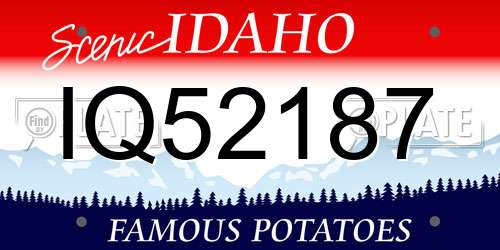 IQ52187 Idaho License Plate