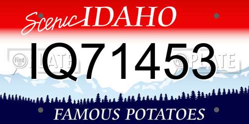 IQ71453 Idaho License Plate