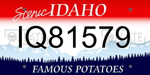 IQ81579 Idaho License Plate