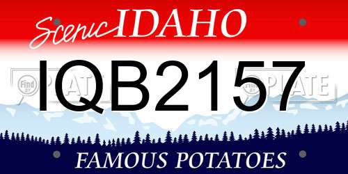 IQB2157 Idaho License Plate