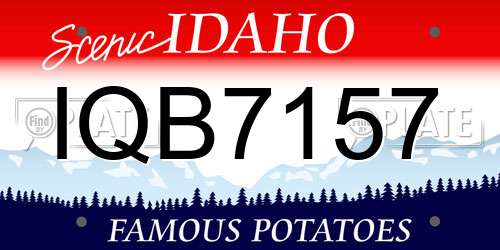 IQB7157 Idaho License Plate