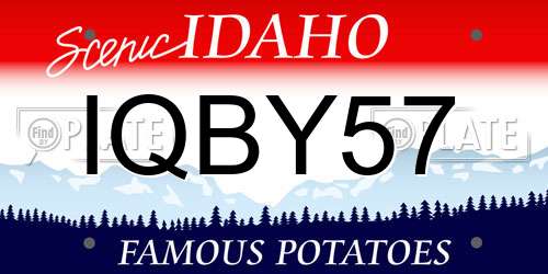 IQBY57 Idaho License Plate