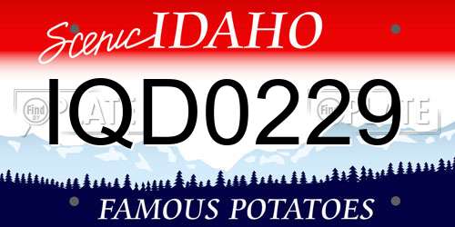 IQD0229 Idaho License Plate
